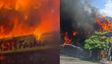 Massive Fire At KSR Fashions Near Maitrivanam Triggers Traffic Chaos In Hyderabad