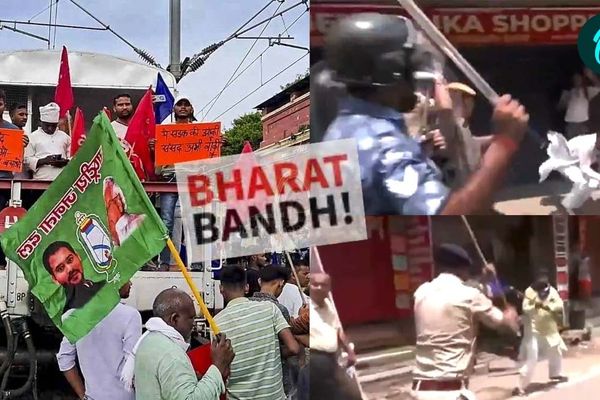 Bharat Bandh 2024: प्रदर्शनकारी पर कहीं चली  पुलिस की लाठियां तो कहीं बेअसर रहा भारत बंद, देखें Photos