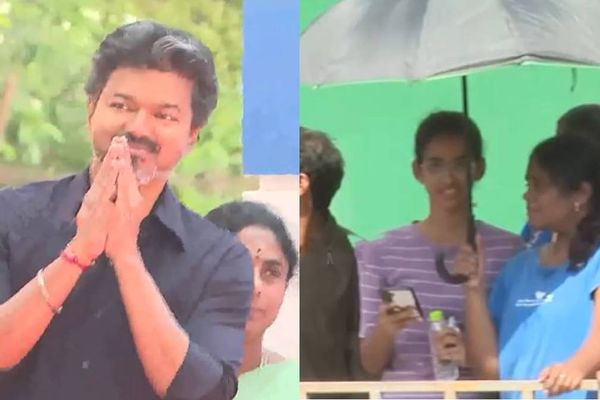 கொளுத்தும் வெயிலையும் பொருட்படுத்தாமல்.. மாதவரம் பால் பண்ணைக்கு வந்த முதல்வர் விஜய்யை பார்க்க குவிந்த மக்கள்!