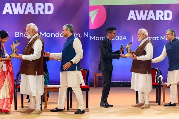 PM Modi Presents National Creators Awards At Bharat Mandapam In Delhi