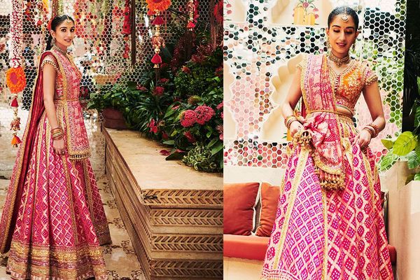 Radhika Merchant's Breathtaking Look In A Manish Malhotra Bandhani Lehenga & Her Mother's Jewels At Mameru Event
