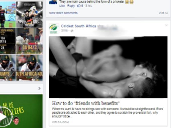 হ্যাক হয়ে বিপত্তি! দক্ষিণ আফ্রিকা ক্রিকেট দলের ফেসবুক পেজে যৌন পোস্ট