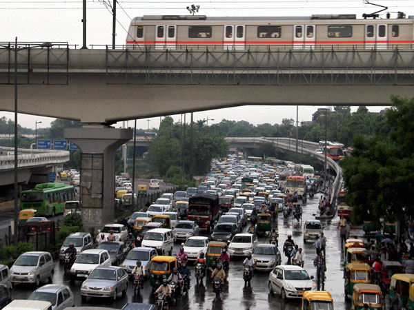 গুরগাঁওয়ে ট্রাফিক জ্যাম