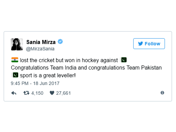 সানিয়ার টুইট সানিয়ার টুইট