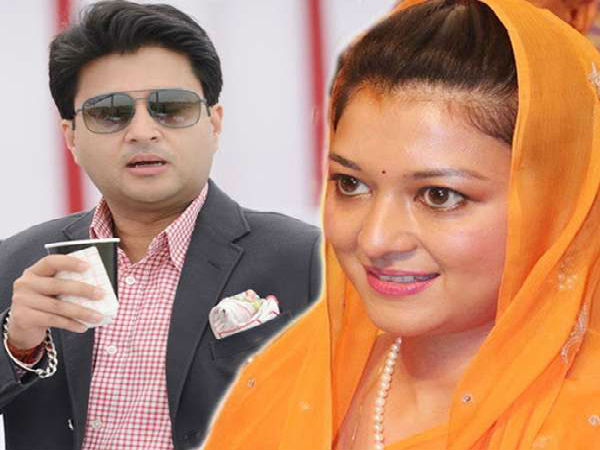 প্রিয়দর্শিনী রাজে সিন্ধিয়া ও জ্যোতিরাদিত্য সিন্ধিয়া