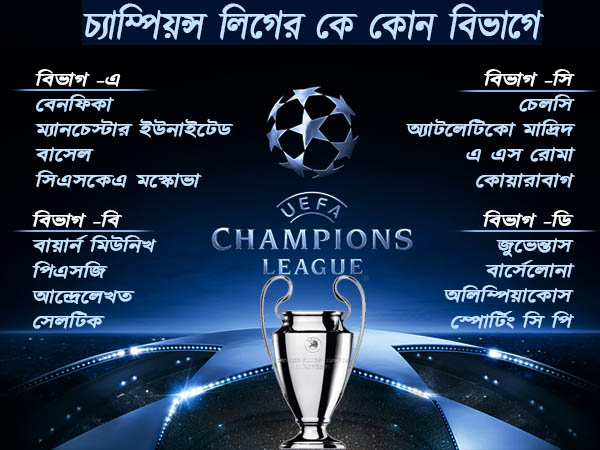 চ্যাম্পিয়ন্স লিগের বিভাগ বিন্যাস 