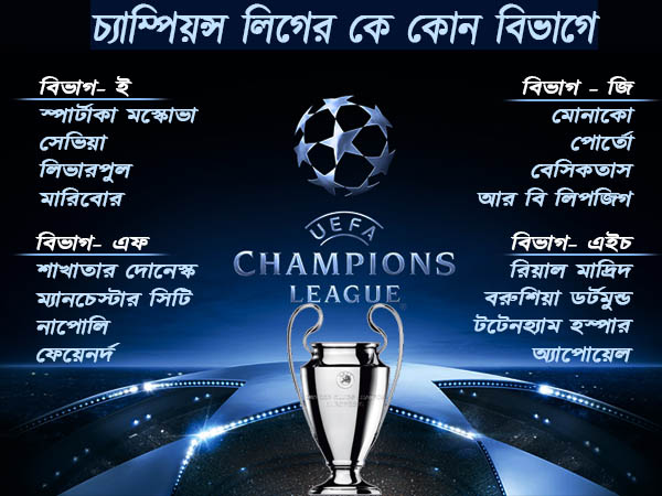 চ্যাম্পিয়ন্স লিগের বিভাগ বিন্যাস 