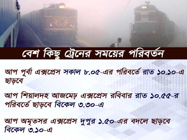 বেস কিছু ট্রেনের সময়ের পরিবর্তন 
