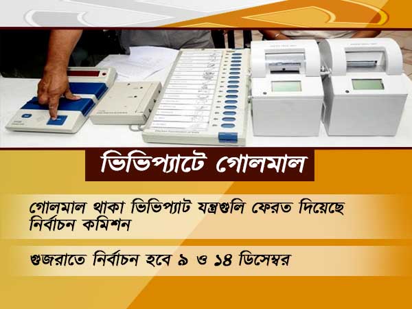 গুজরাতে হাজার হাজার ভিভিপ্যাট মেশিনে গোলমাল, নির্বাচনের প্রাক্কালে বিতর্ক শুরু গুজরাতে 