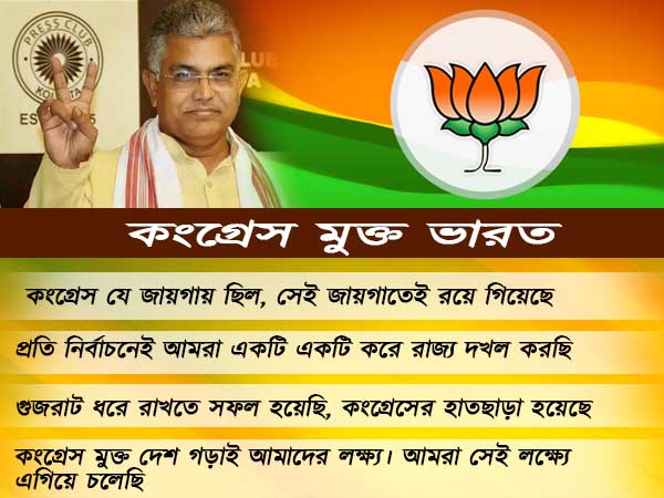 বাংলা দেশের বাইরে নয়, গুজরাট-হিমাচলে জয়ের পর মমতাকে বার্তা দিলীপের