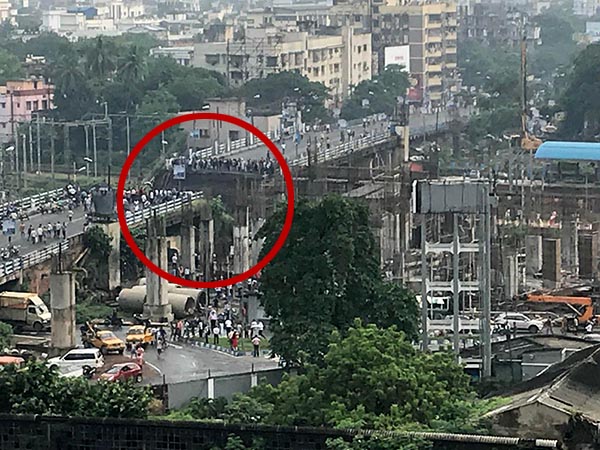 ভেঙে পড়ল মাঝেরহাট ব্রিজ, বাস-লরি চাপা পড়ে বহু মানুষের মৃত্যুর আশঙ্কা