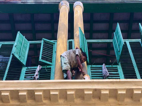 দেবী দুর্গার সঙ্গে মহাদেবের মূর্তিরও বিসর্জন