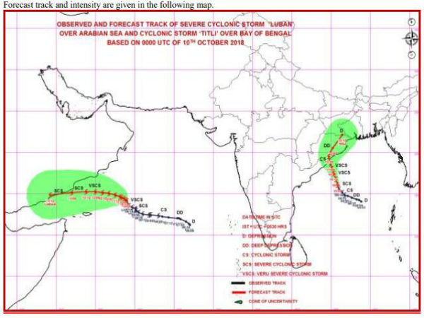 মূল ভূখণ্ডে প্রবেশের পর অভিমুখ পরিবর্তনের সম্ভাবনা