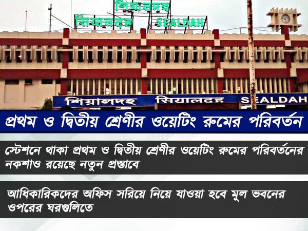 প্রথম ও দ্বিতীয় শ্রেণীর ওয়েটিং রুমের পরিবর্তন