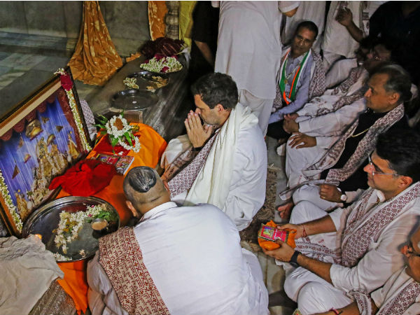 রাহুল গান্ধী ও 'টেম্পল রান'!