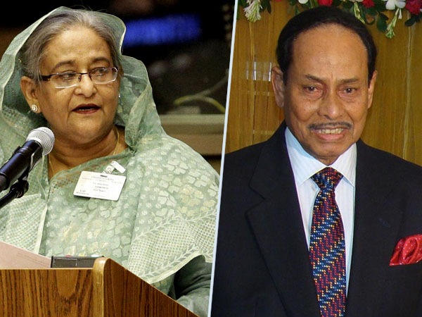 হাসিনার বিরোধী আসনে এরশাদ