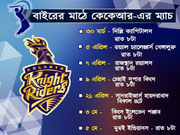 বাইরের মাঠে কেকেআর-এর খেলা