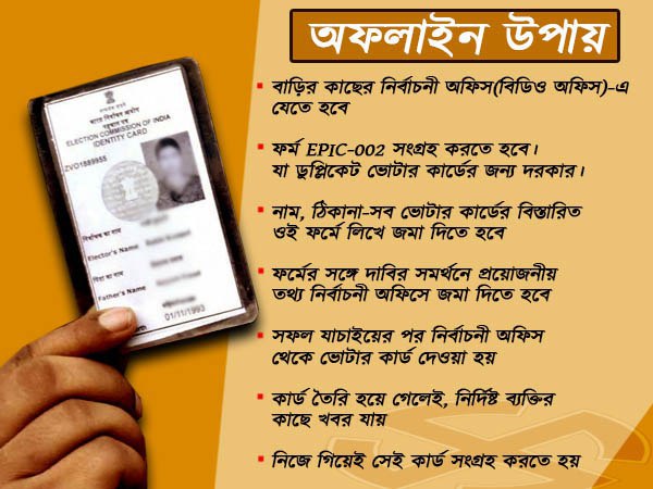 ভোটার কার্ড পেতে অফলাইন উপায়