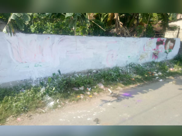 বিজেপির দেওয়াল লিখন মুছে দেওয়া নিয়ে উত্তপ্ত ডায়মন্ড হারবার