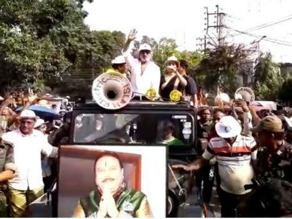 মদন মিত্রের রোড শোতে 'জয় শ্রীরাম'