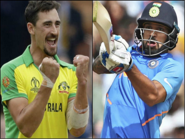 ধাওয়ান বনাম মিচেল স্টার্ক ধাওয়ান বনাম মিচেল স্টার্ক