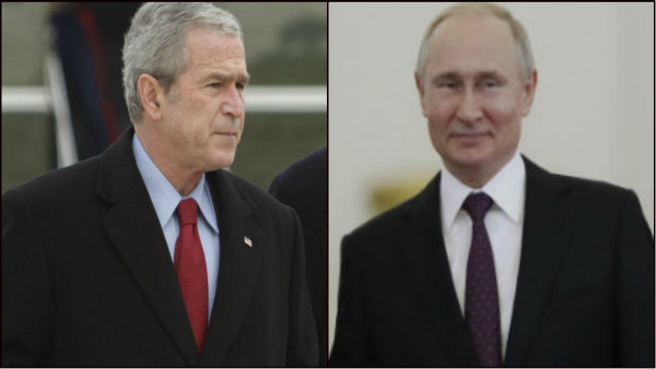 রাশিয়ার লোকগানে কোমর দোলালেন ভ্লাদিমির পুতিন ও জর্জ ডব্লু বুশ রাশিয়ার লোকগানে কোমর দোলালেন ভ্লাদিমির পুতিন ও জর্জ ডব্লু বুশ