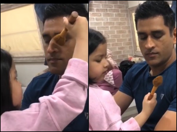 ধোনির জন্যে মেকআপ আর্টিস্ট যখন জিভা, ভাইরাল হল ভিডিও