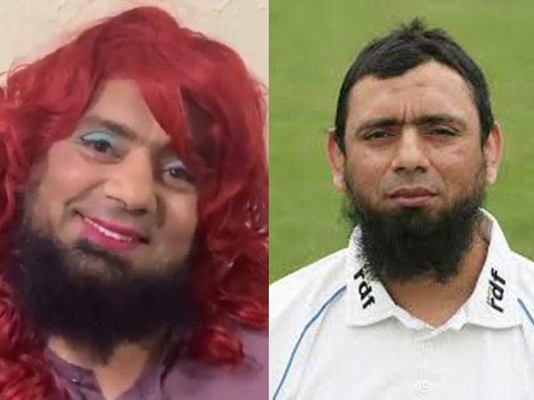 গোলাপি চুল, ঠোঁটে লিপস্টিক 