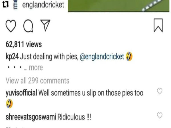 পাই চাকার! এবার ইনস্টাগ্রামে কেভিন পিটারসেনকে ট্রোল করলেন যুবরাজ সিং