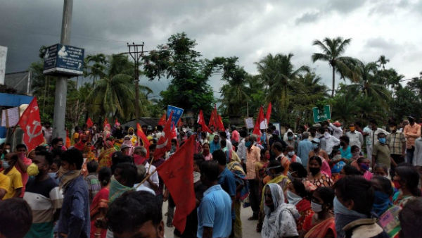আম্ফানে ক্ষতিগ্রস্তদের ক্ষতিপূরণের দাবিতে কিষান সভা 