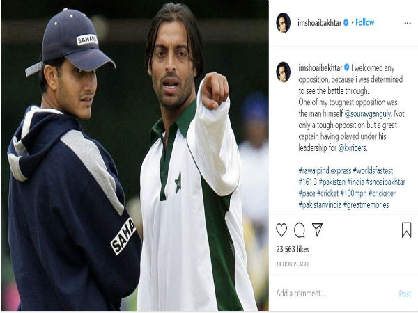 নেতা সৌরভের প্রতি শোয়েবের শ্রদ্ধা