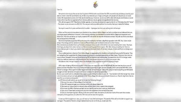 এটিক- সমর্থকরা ছয় দফা দাবি জানিয়েছে