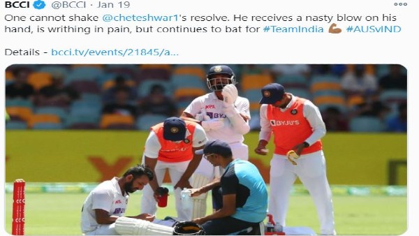 বলের আঘাতে শরীর জুড়ে কালশিটে, মেয়ের আদরে কষ্ট ভুলবেন পূজারা