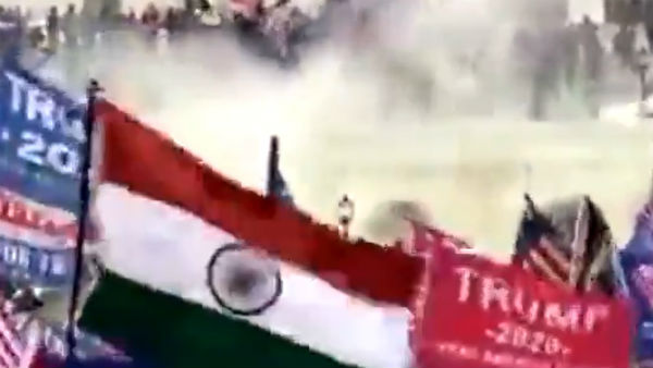 ক্যাপিটল হিল সংঘর্ষে ভারতীয় পতাকা
