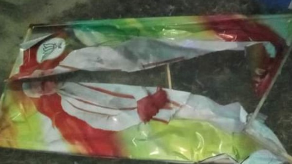 নন্দকুমারে ফ্লেক্স ছেঁড়া হল!