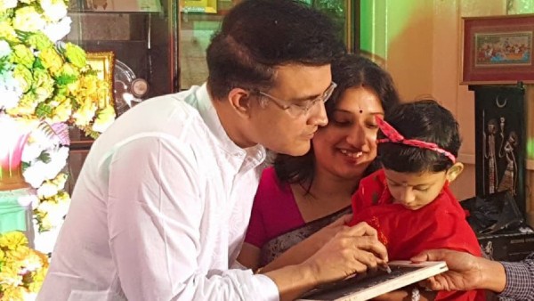 সরস্বতী পুজোয় চেনা মেজাজে সৌরভ, থাকবেন মোতেরাতেও