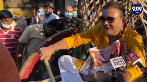 অভিনব প্রতিবাদ মদন মিত্রের! অভিনব প্রতিবাদ মদন মিত্রের!