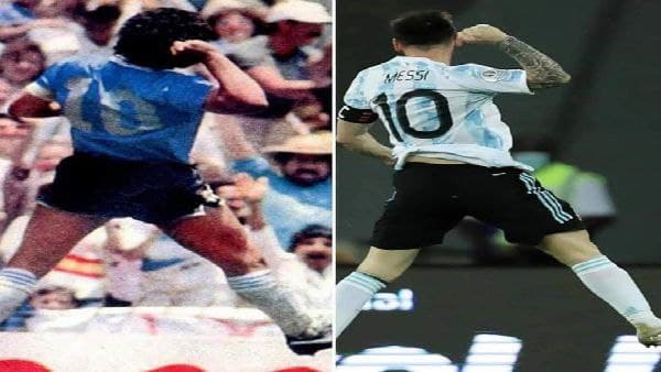 মেসি ও মারাদোনা মেসি ও মারাদোনা