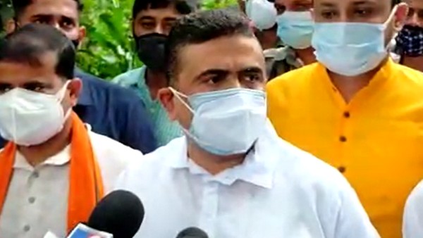  মৃত বিজেপি নেতার বাড়িতে শুভেন্দু অধিকারী