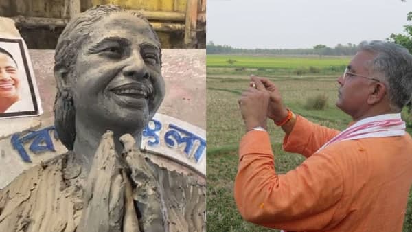 মমতার আদলে তৈরি হওয়া দুর্গা মূর্তি নিয়ে আশঙ্কা দিলীপের মমতার আদলে তৈরি হওয়া দুর্গা মূর্তি নিয়ে আশঙ্কা দিলীপের