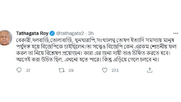 বিজেপির শোচনীয় ফল নিয়ে তদন্ত জরুরি