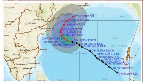 অন্ধ্রপ্রদেশ উপকূলের কাছে অশনি