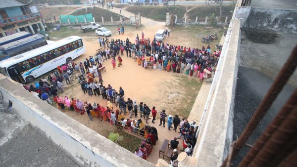 ভোট চলছে ত্রিপুরায়