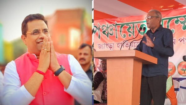 বাড়িতে গেলেন বিজেপি নেতা 