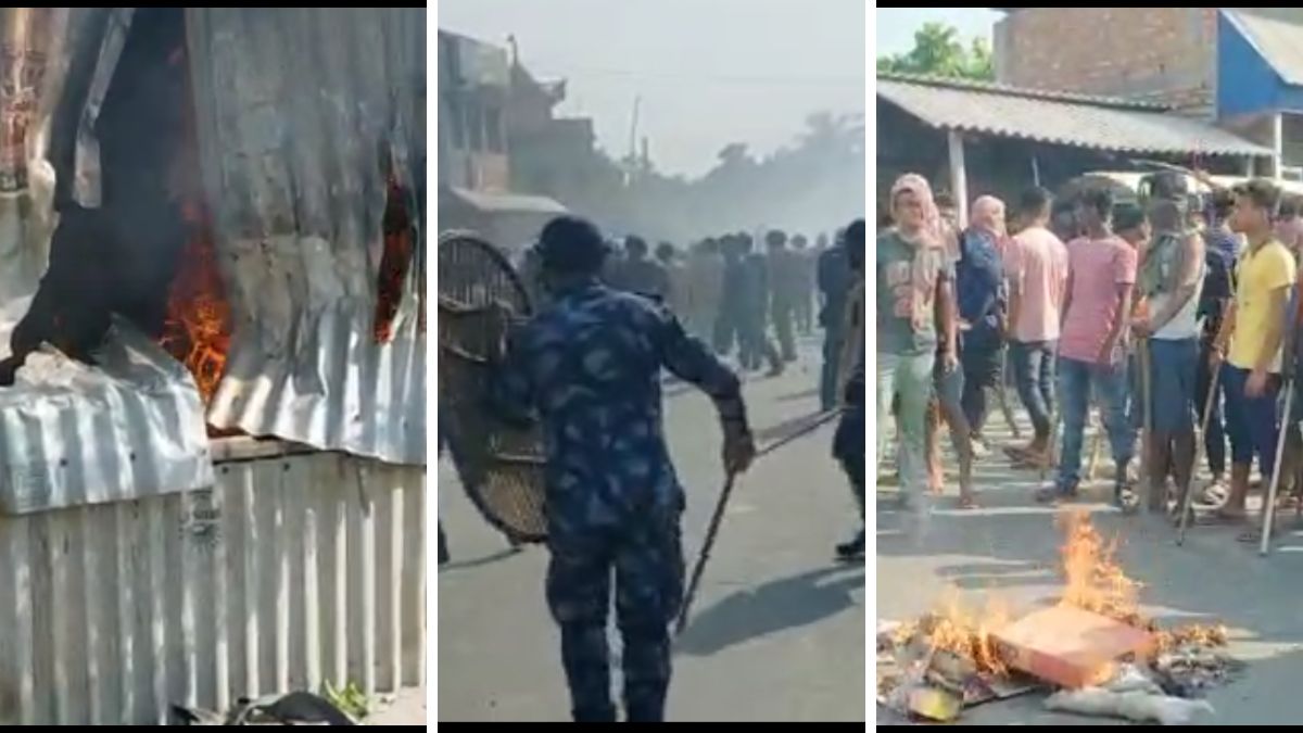 কালিয়াগঞ্জে পুলিশের উপরে হামলা কালিয়াগঞ্জে পুলিশের উপরে হামলা