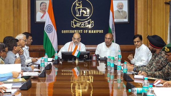 Image of amit shah in manipur