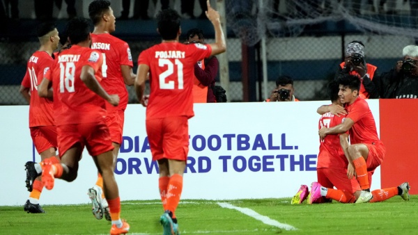 ভারতের গোলের সেলিব্রেশন