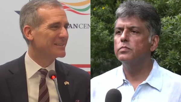 Eric Garcetti and Manish Tewari Eric Garcetti and Manish Tewari