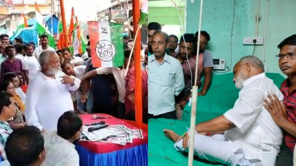 TMC vs TMC: মন্ত্রীর উপস্থিতিতে তৃণমূলের ব্লক সভাপতিকে মার TMC vs TMC: মন্ত্রীর উপস্থিতিতে তৃণমূলের ব্লক সভাপতিকে মার
