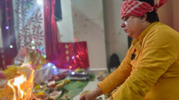 Family durga puja Family durga puja